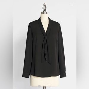 ModCloth Pleasant Confidence Tie-Neck Top Size Medium NWT